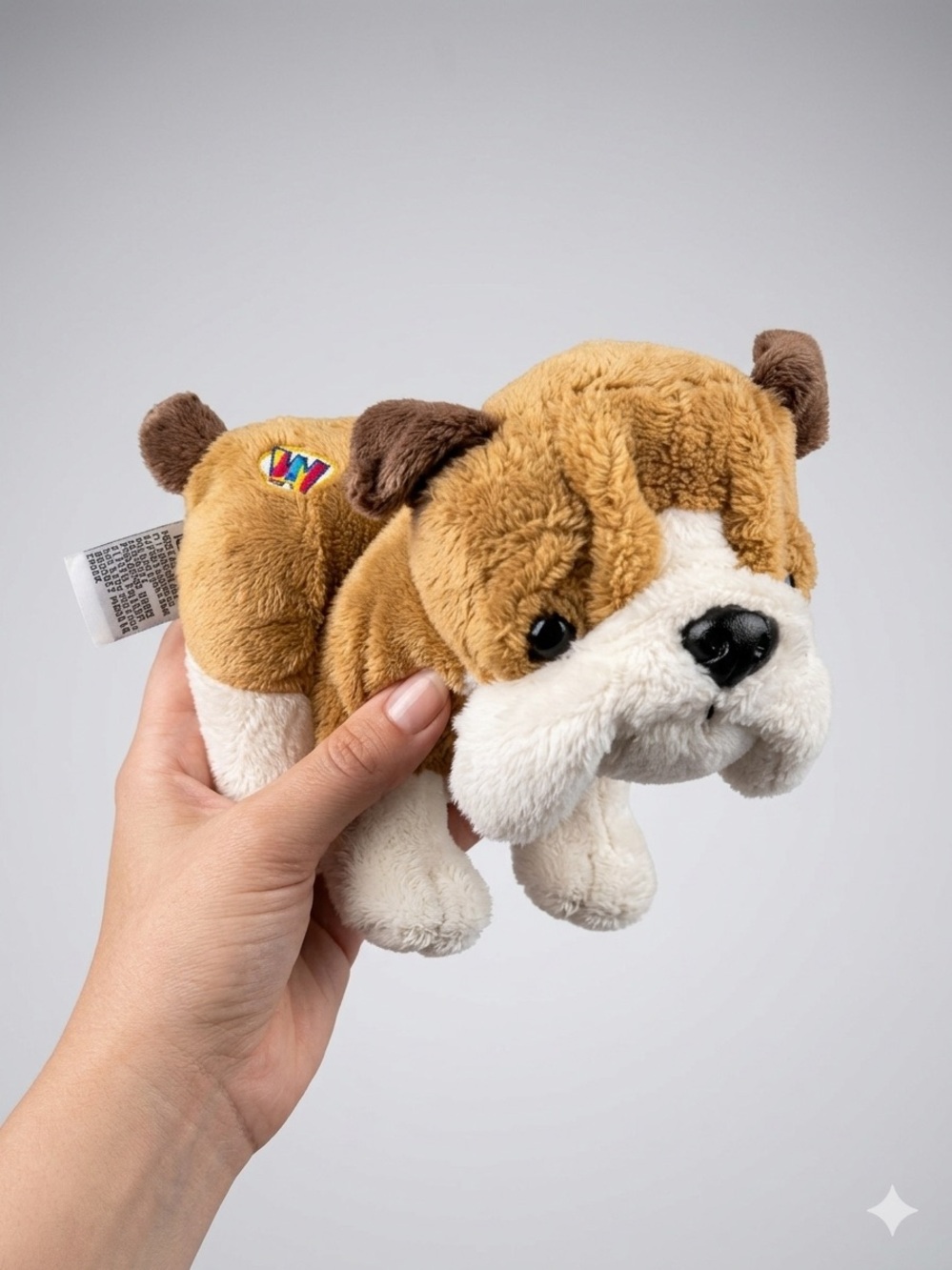 Webkinz Brown & White Bulldog Stuffed Animal Toy no tag